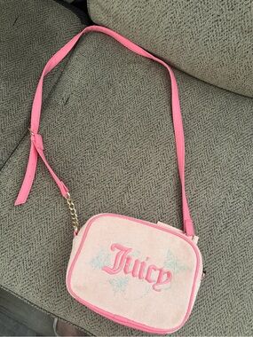 Juicy Couture Pink Glitter Script Shoulder Bag